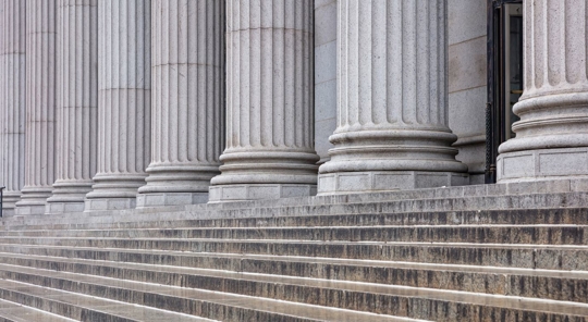 Front steps of a courthouse